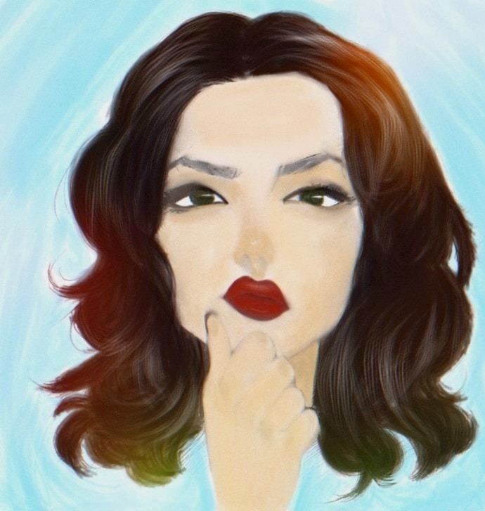 The digital painting 'the woman'