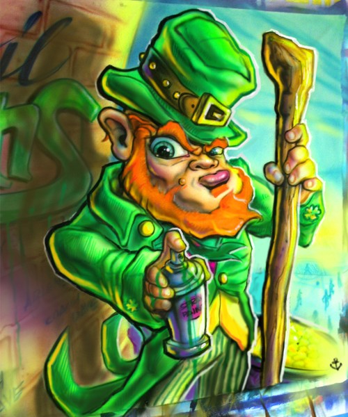 LIL LEPRECHAUN airbrushed banner portion