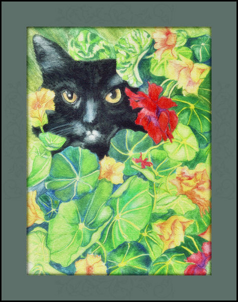 Pepper in the Nasturtiums
