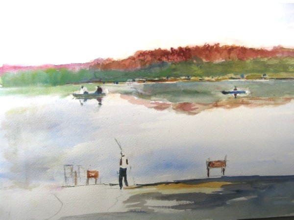 FISHERMAN ON THE LAKE