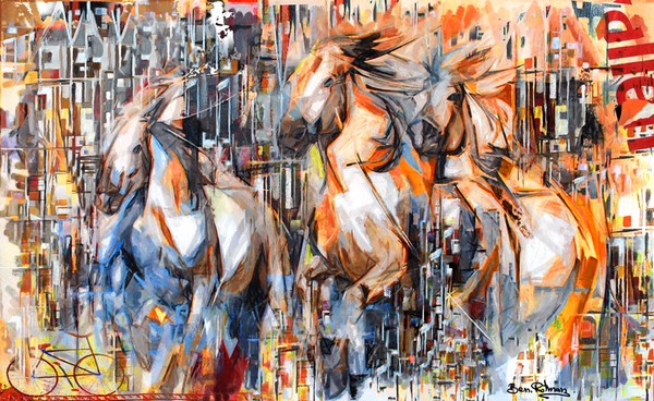 0120= Everyone galloping into town