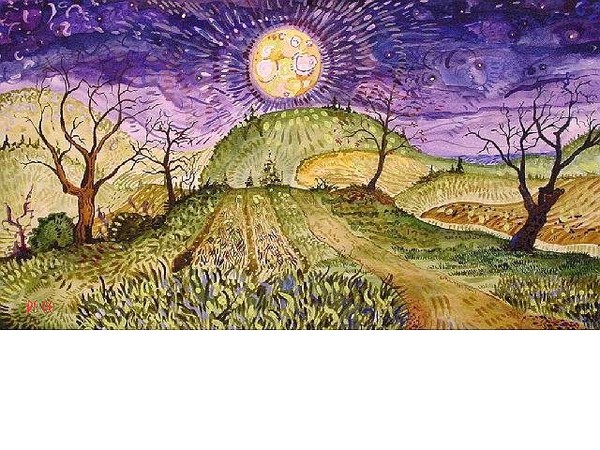 Landscape with Full Moon
