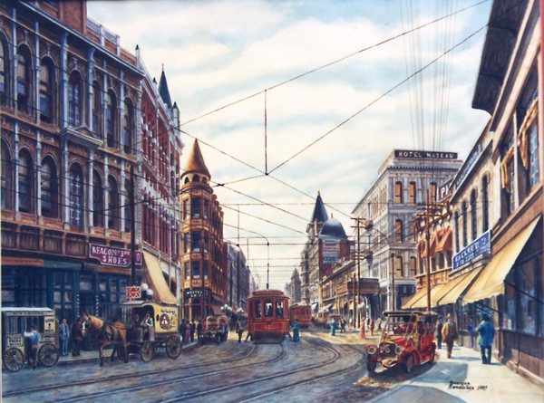 Los Angeles: Looking South On Spring St.ca. 1906