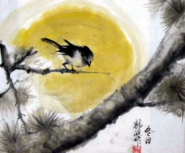 Bird at sunrise