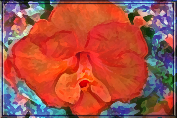 ORANGE WATERCOLOR HIBISCUS