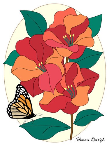 flower and butterfly