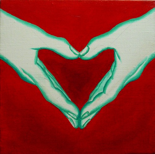 Corazon Oil on linen 9X9 in web