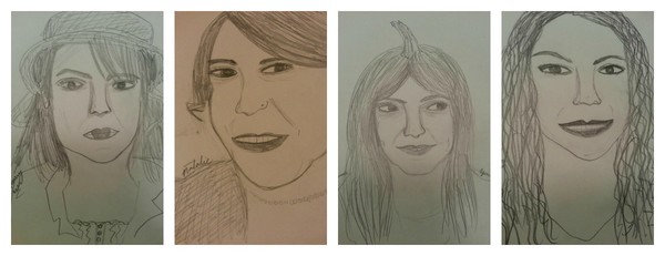 Sketch of Penny, Natalie, Zena and Shalah