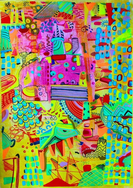 Colorful abstract art by Veera Zukova