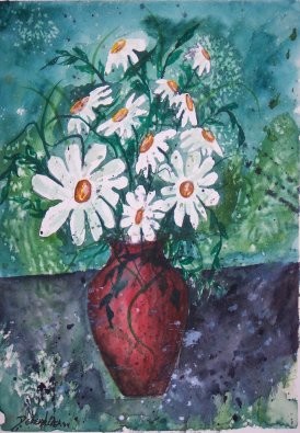 Daisy Vase still life flower painting