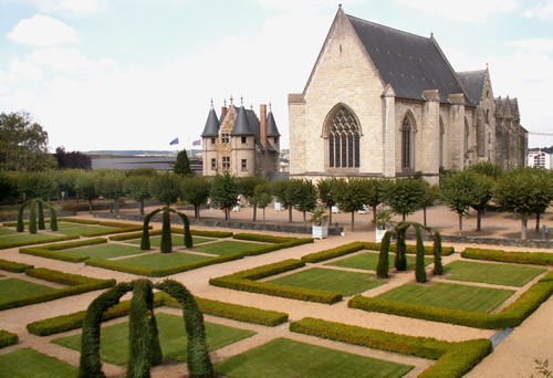 Gardens of Angers Castle, Touraine, France
