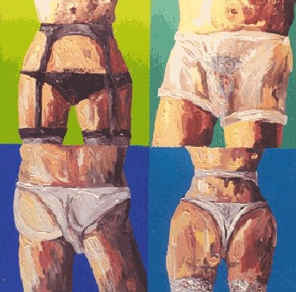 underwear of man and woman raphael perez expressive artworks biography resume life story 