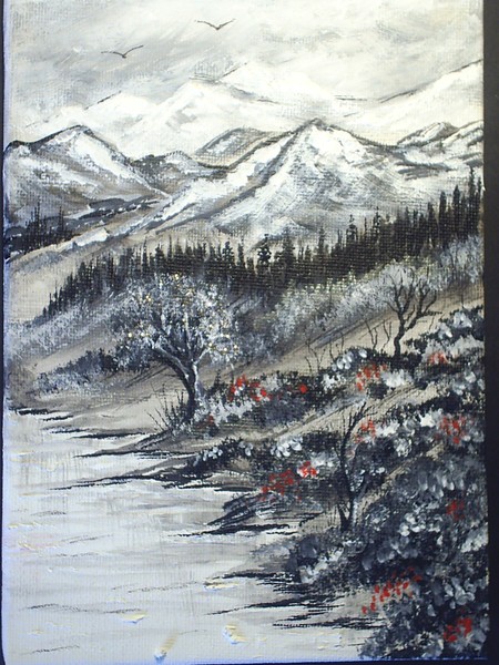 monochrome landscape