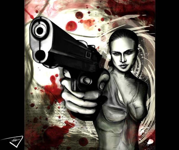 Armed woman