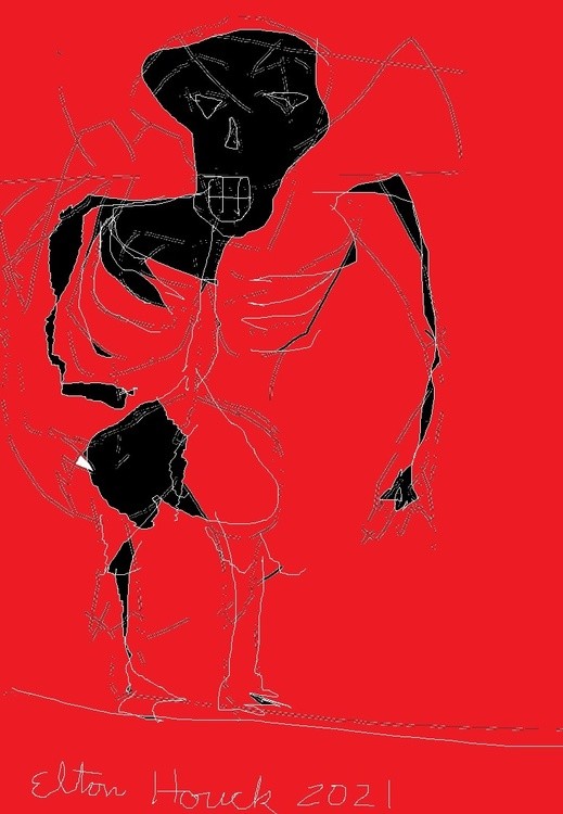 Nightmares Rattle Sleep...(c)...2021...elton houck...bad dreams art...