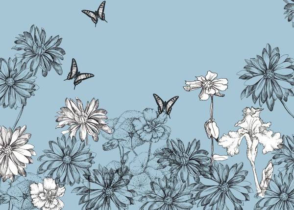 Flower Garden Blue