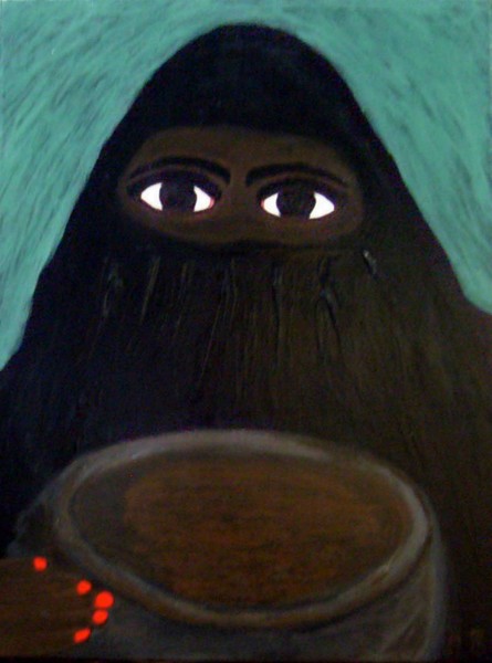 Muslim Woman Holding A Bowl