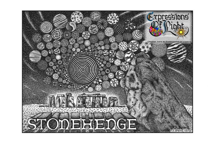 ExpoLight-Graphic-Arts-Stonehenge-Vortex-1991-0001 (Pen-&-Ink-Mono-SP)