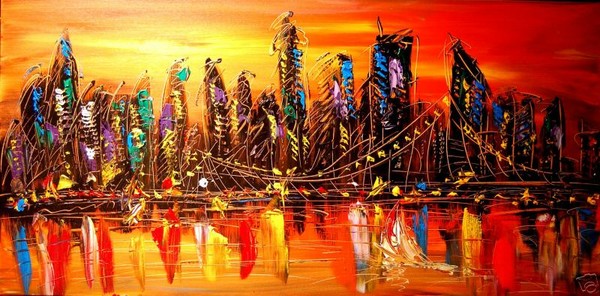 Manhattan Cityscape by Kazav on canvas! SALE 24