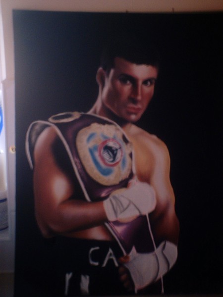 joe calzaghe oil painting