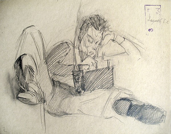 Volodya listening radio (sketch II) 1978