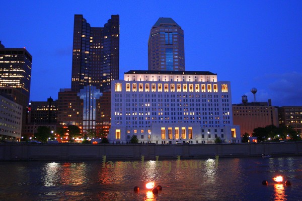 Columbus at Night: Fire on the River