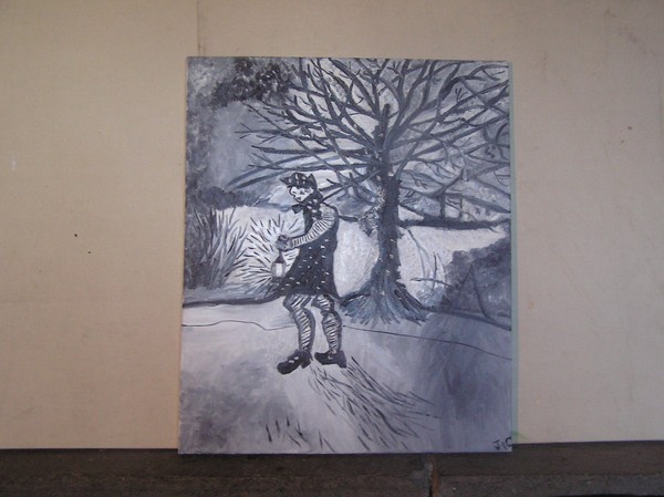 night watch on ice van gogh copy
