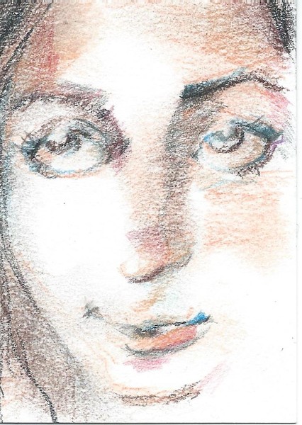 Pencil Drawing Pastel and pencil ACEO portrait