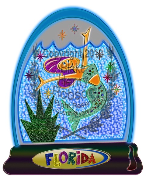 Florida Mermaid Souvenir Water Globe