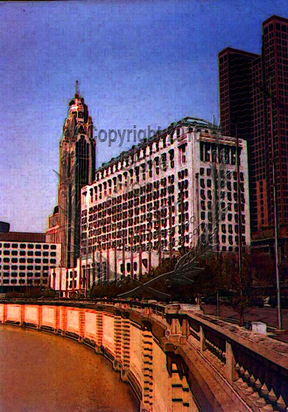 Ohio Waterfront City Biuldings
