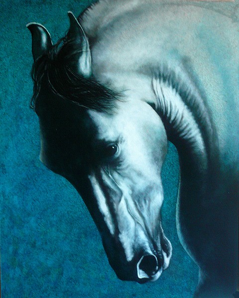 Blue horse