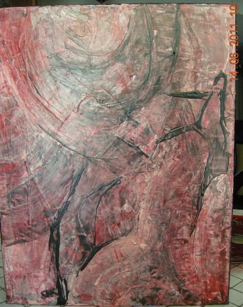 abstract acrylic on canvas 35x45 cm