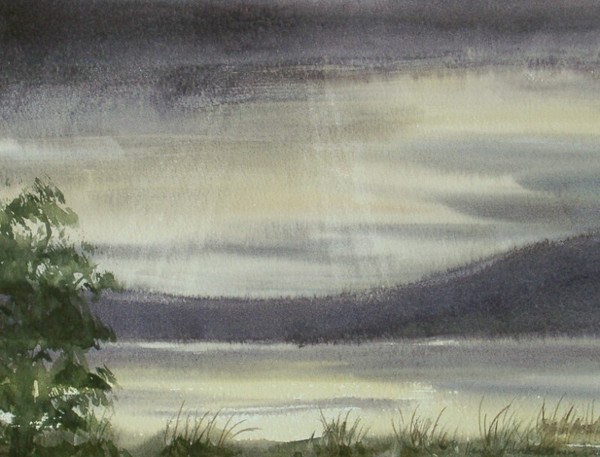 watercolor landscape 698