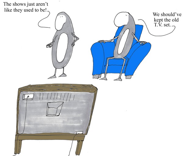 the old T.V.