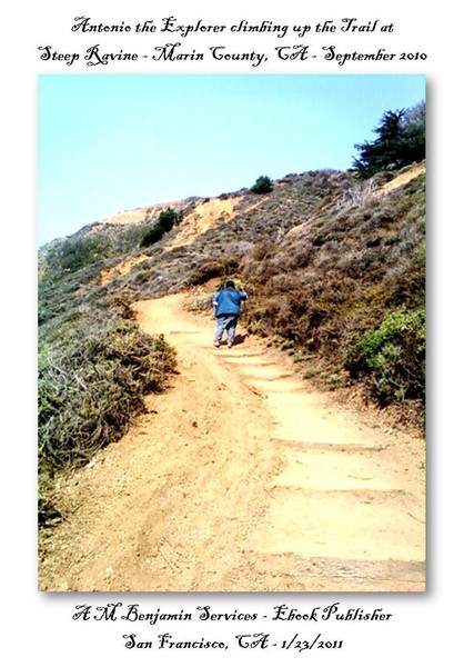 Antonio the Explorer climbing a hill