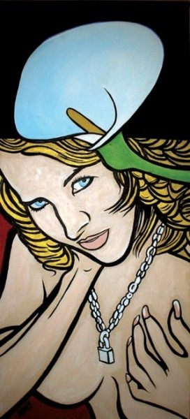 Jennifer acrilico sobre lienzo 105 x 50 cm
