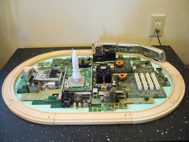 Tin Toy Train Layout