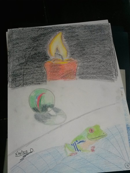 candel pencil drawing