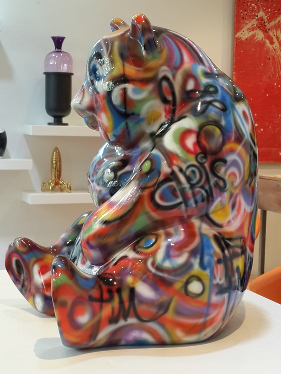 Pop Art Panda Sculpture