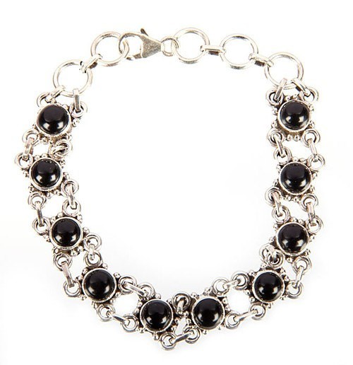 Sterling Silver Black Onyx Bracelet