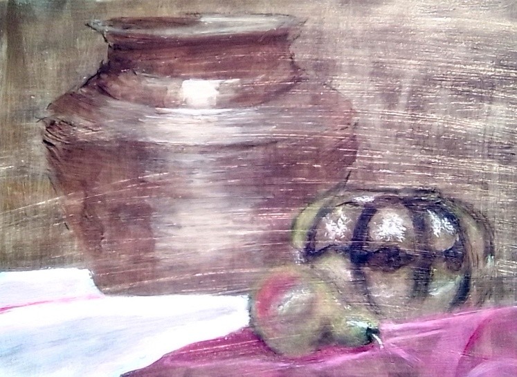 Bronze Jar Still Life Painting