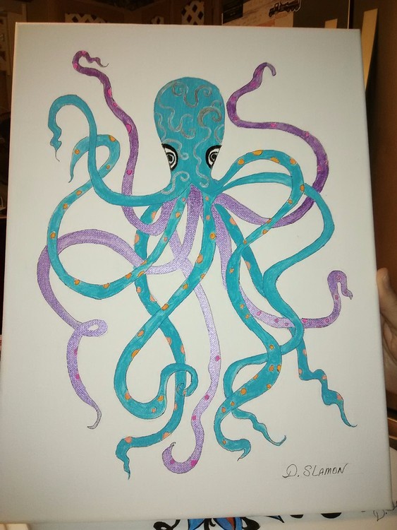 crazy octupus painting