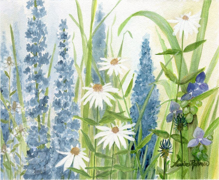 Blue Flower Garden