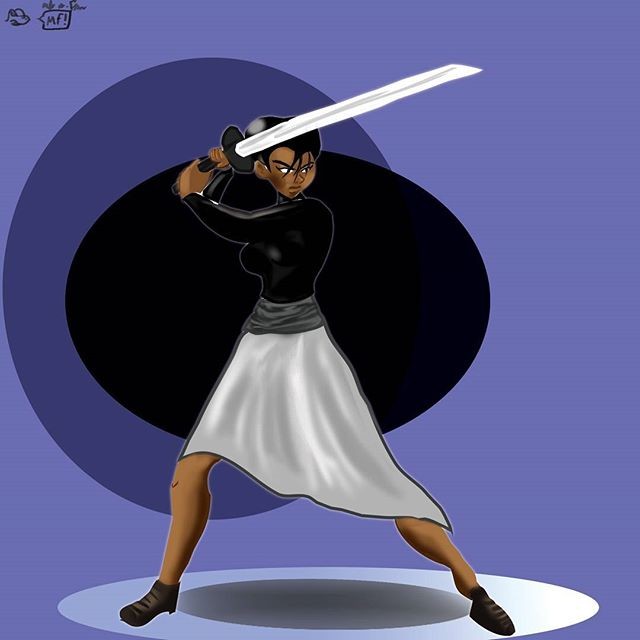Drawing more sword-lady