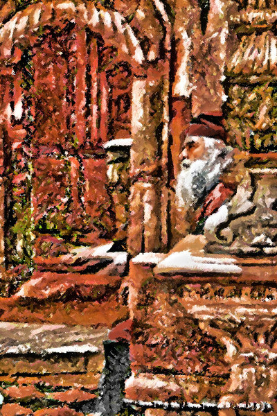 Sitting Santa.