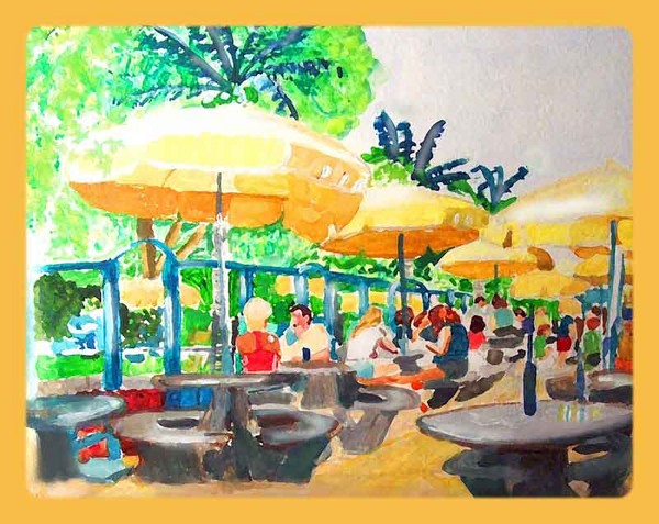 Beer Barrell patio