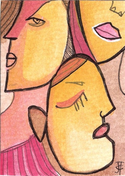 3 Versions Inside ACEO - SOLD