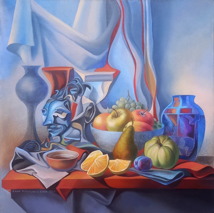 Metaphysical still life with mask