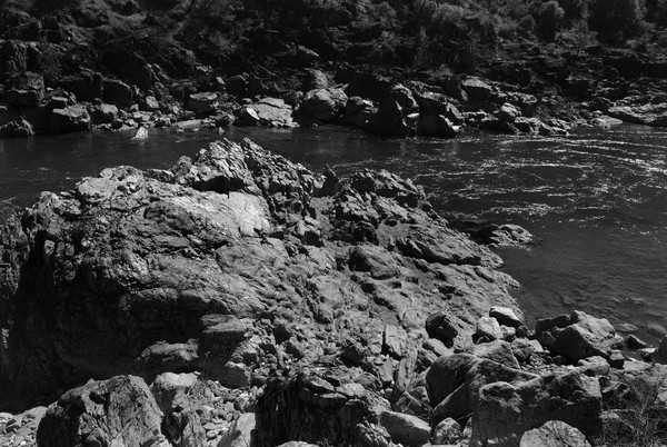 American River Auburn Trail Grayscale 003