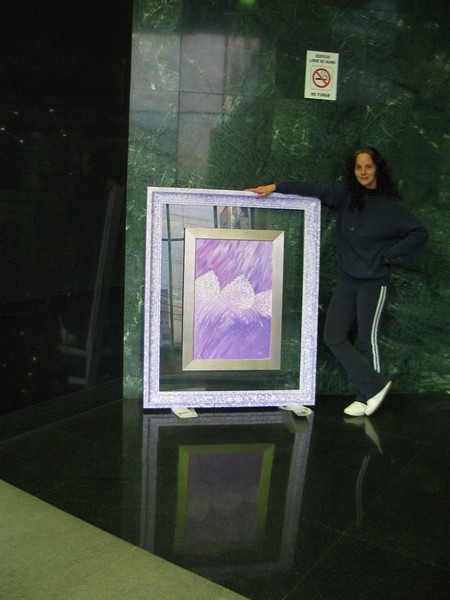 Sandra Beraha con Gardenias en la Lluvia